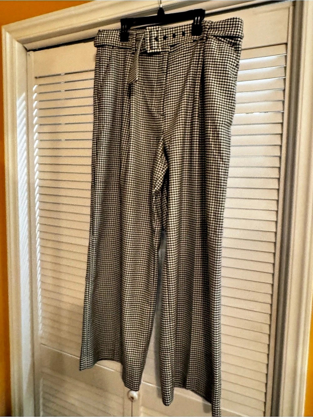 LOFT Houndstooth Wide Leg Pants Size 12 Like New